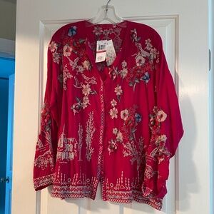 NWT Johnny Was Elias Blouse Size XS